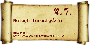Melegh Terestyén névjegykártya